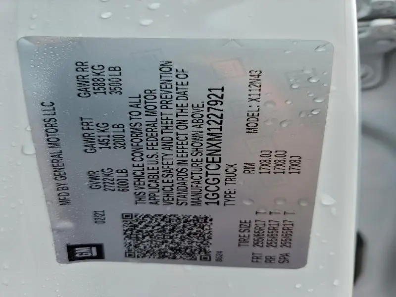 2021 CHEVROLET COLORADO LT  