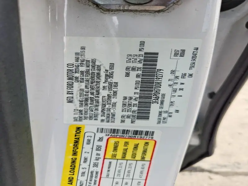 2013 FORD FUSION SE  