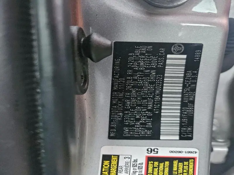 2021 TOYOTA CAMRY LE  