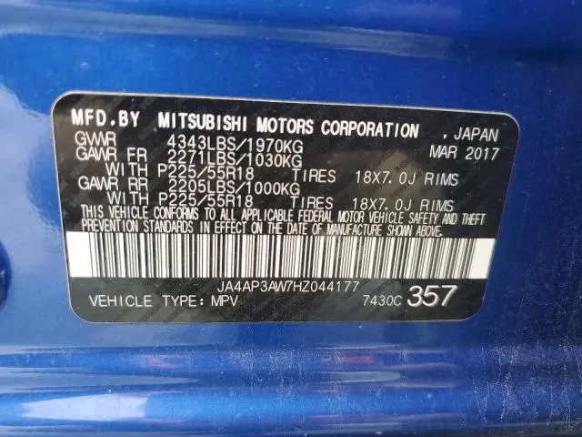 2017 MITSUBISHI OUTLANDER SPORT ES  