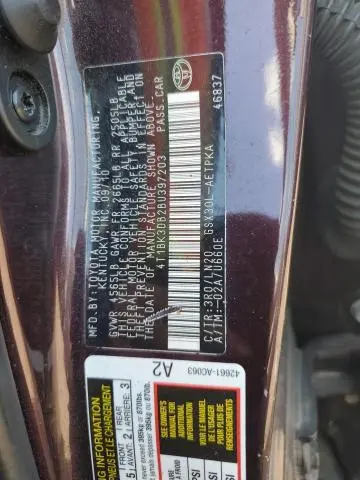 2011 TOYOTA AVALON BASE  