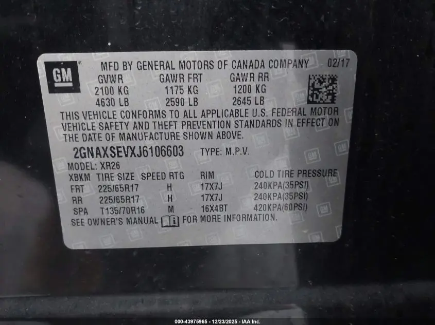 2018 CHEVROLET EQUINOX LT