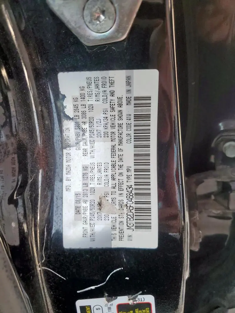 2015 MAZDA CX-9 GRAND TOURING  