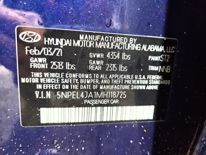 2021 HYUNDAI SONATA SEL  