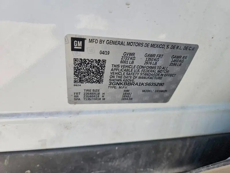 2019 CHEVROLET BLAZER 1LT  