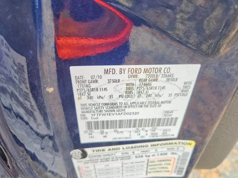 2010 FORD F150 SUPERCREW  