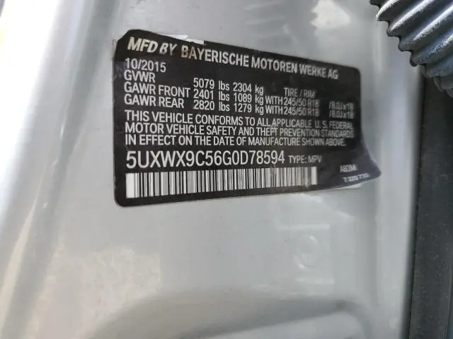 2016 BMW X3 XDRIVE28I  