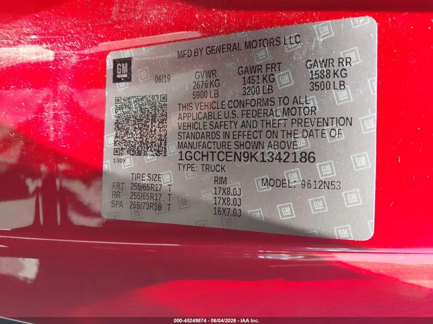 2019 CHEVROLET COLORADO LT