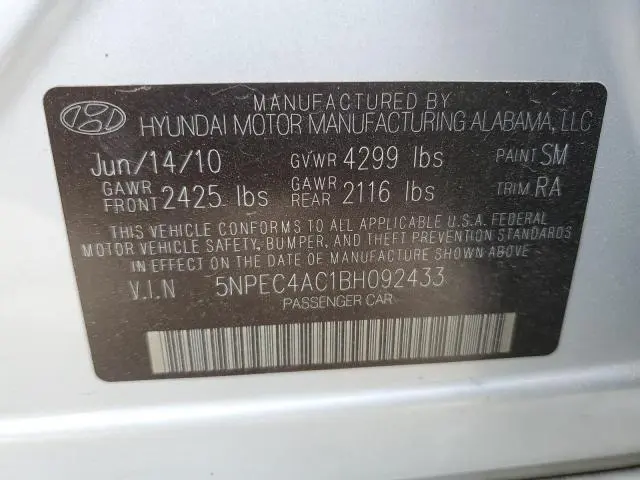 2011 HYUNDAI SONATA SE