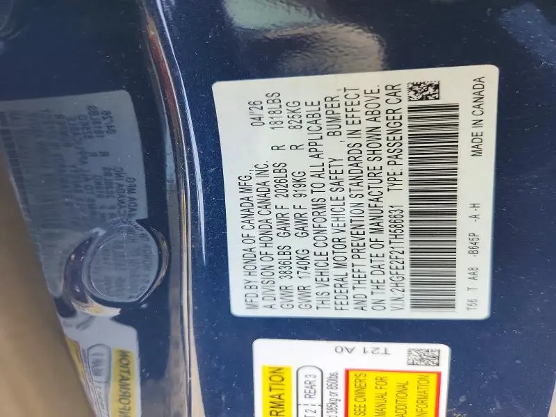 2026 HONDA CIVIC LX  