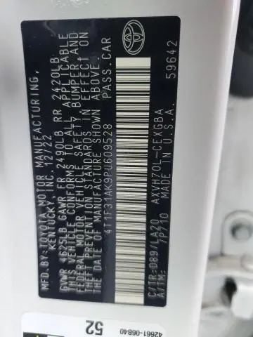 2023 TOYOTA CAMRY XLE  