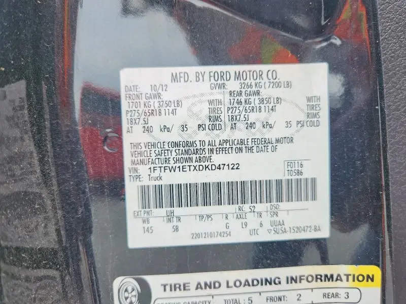 2013 FORD F150 SUPERCREW  