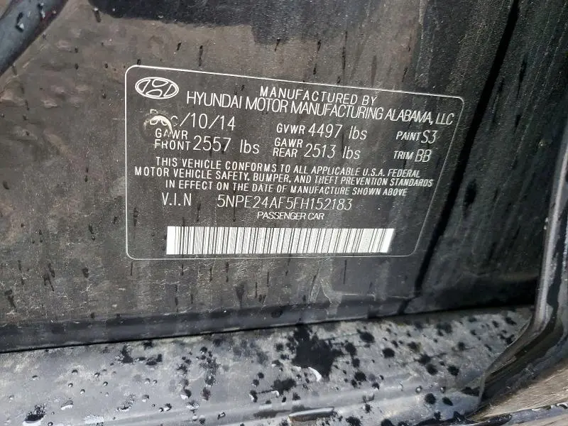 2015 HYUNDAI SONATA SE  