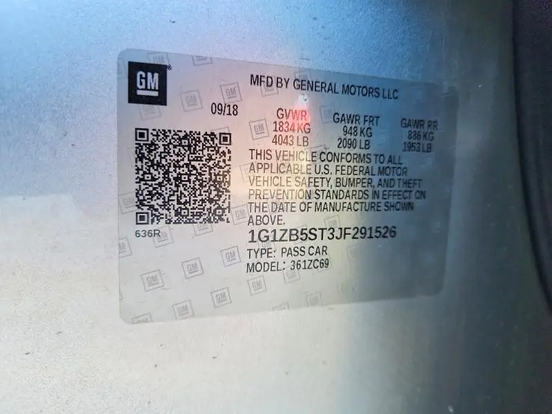 2018 CHEVROLET MALIBU LS  