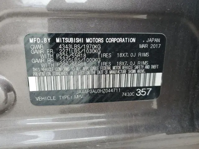 2017 MITSUBISHI OUTLANDER SPORT ES  