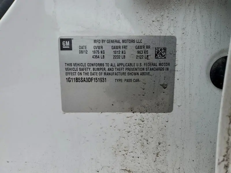 2013 CHEVROLET MALIBU LS  