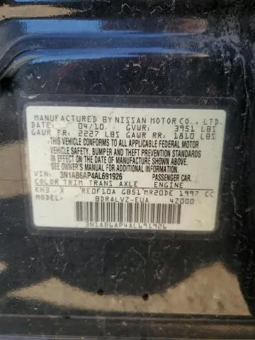 2010 NISSAN SENTRA 2.0  