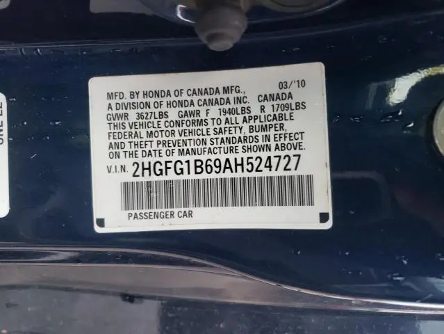 2010 HONDA CIVIC LX