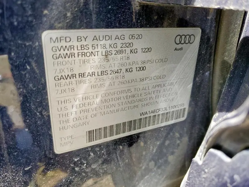 2020 AUDI Q3 PREMIUM