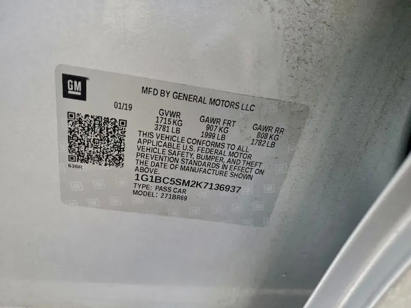 2019 CHEVROLET CRUZE LS  