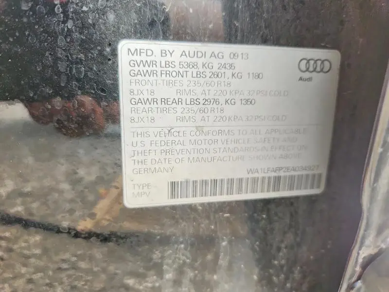 2014 AUDI Q5 PREMIUM PLUS  