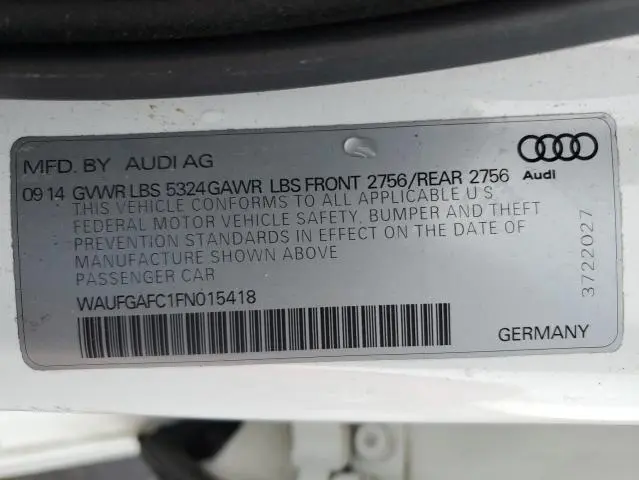 2015 AUDI A6 PREMIUM PLUS  