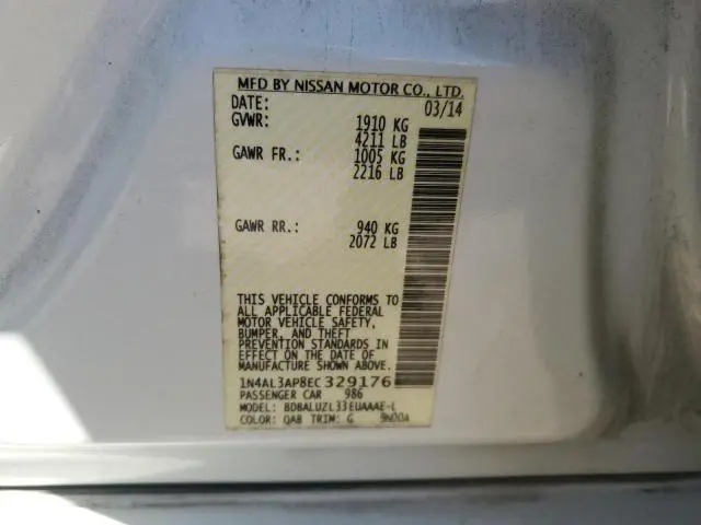 2014 NISSAN ALTIMA 2.5  