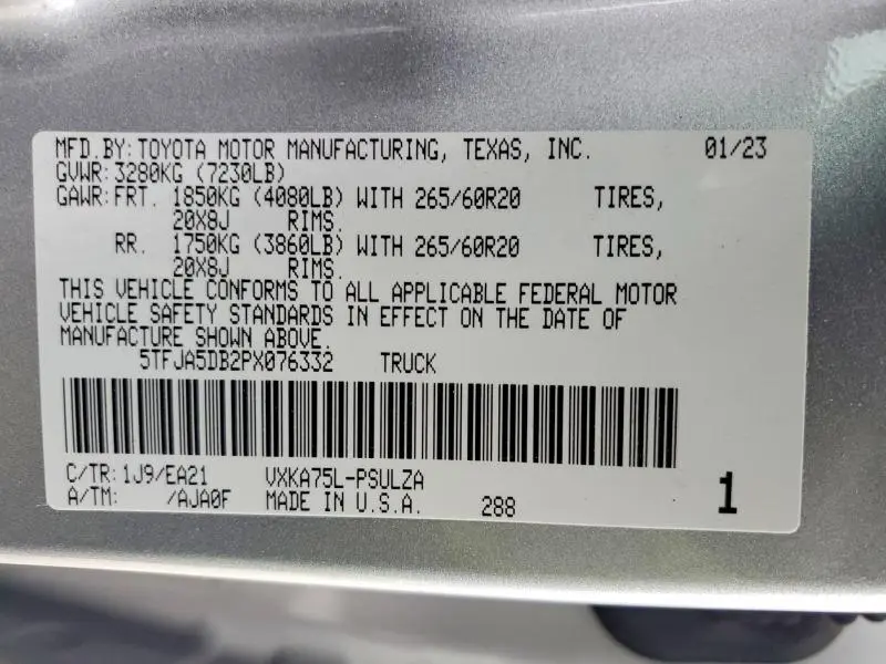 2023 TOYOTA TUNDRA CREWMAX LIMITED  