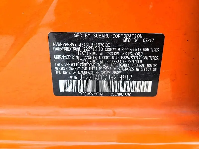 2018 SUBARU CROSSTREK PREMIUM  