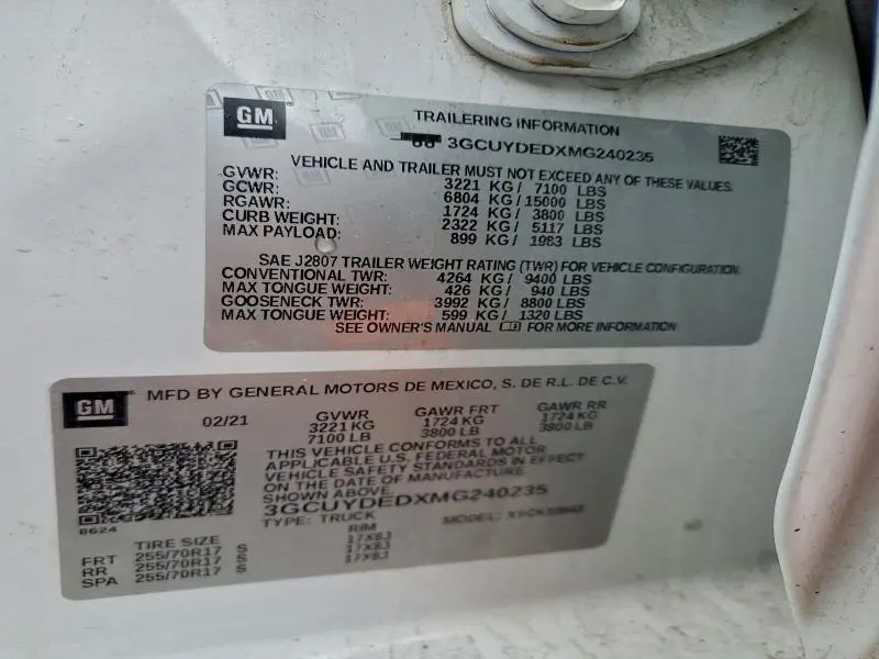 2021 CHEVROLET SILVERADO K1500 LT  