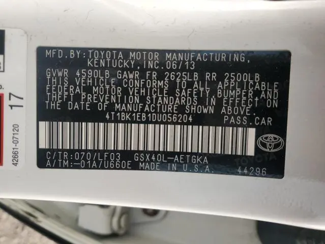 2013 TOYOTA AVALON BASE  
