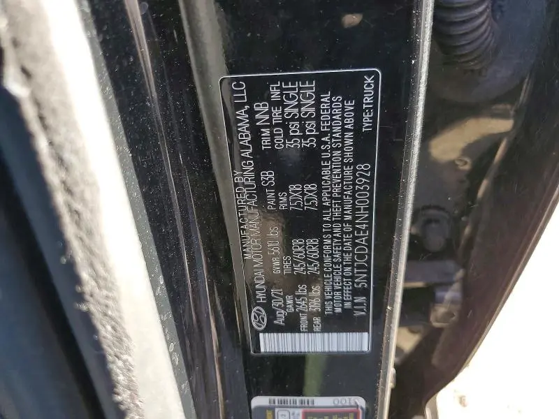 2022 HYUNDAI SANTA CRUZ SEL  