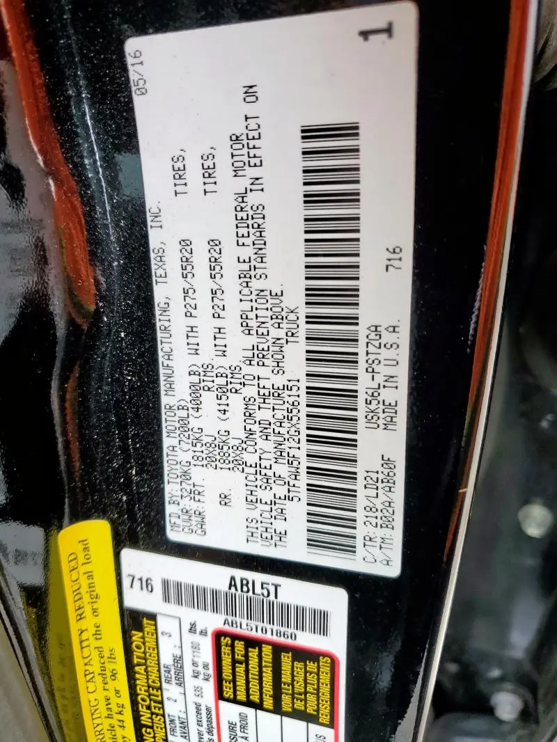2016 TOYOTA TUNDRA CREWMAX 1794  