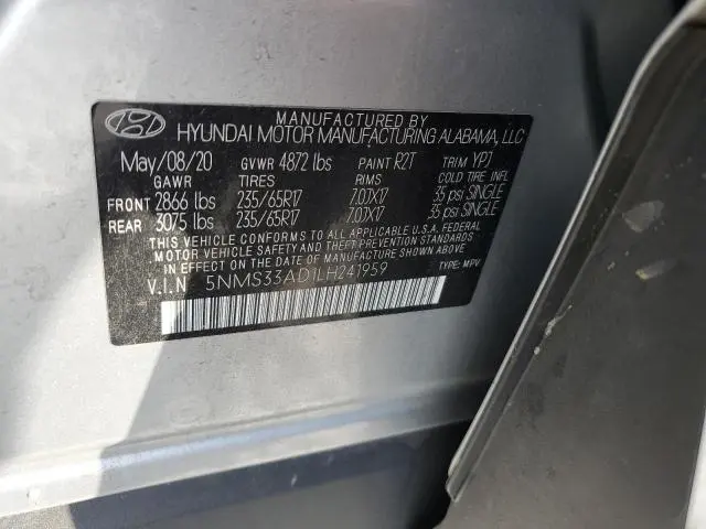 2020 HYUNDAI SANTA FE SEL  