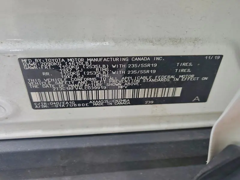 2020 TOYOTA RAV4 XLE PREMIUM  