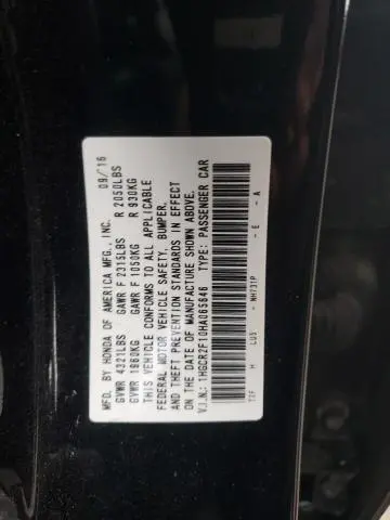 2017 HONDA ACCORD SPORT SPECIAL EDITION  