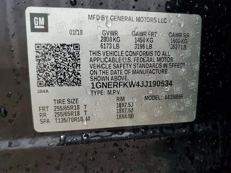 2018 CHEVROLET TRAVERSE LS  