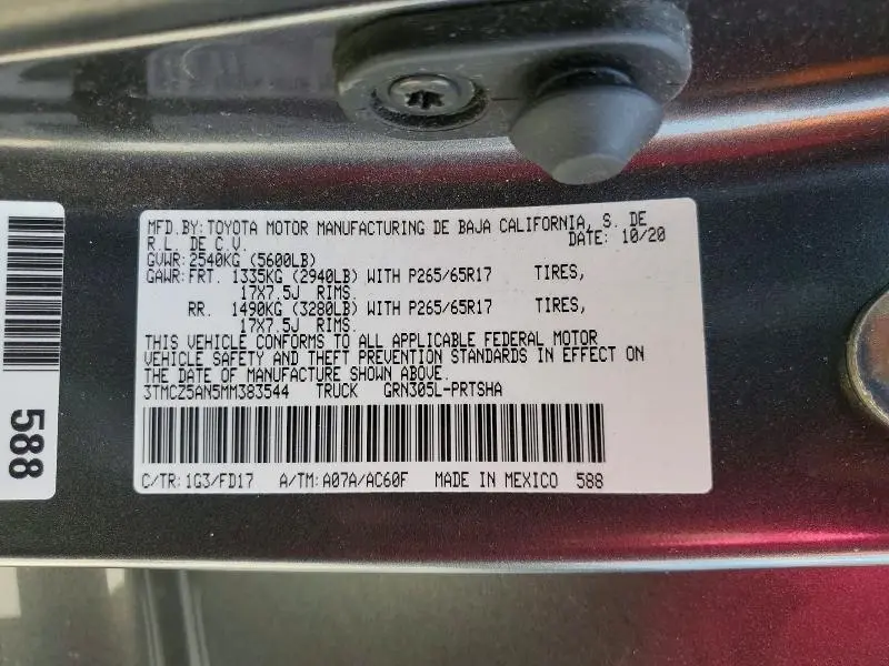 2021 TOYOTA TACOMA TRD SPORT  