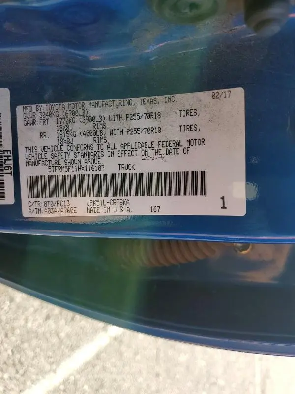 2017 TOYOTA TUNDRA SR5  