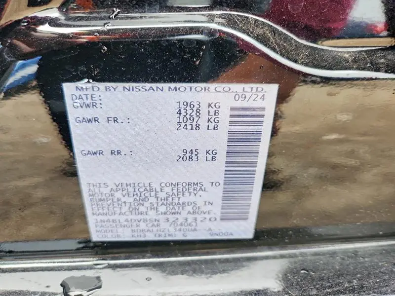 2025 NISSAN ALTIMA SV  