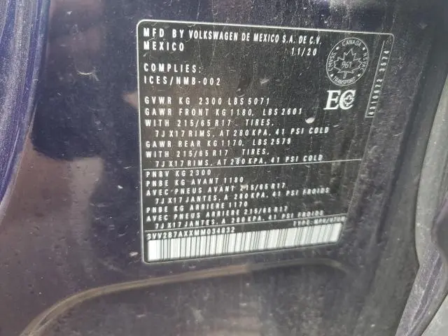 2021 VOLKSWAGEN TIGUAN SE  