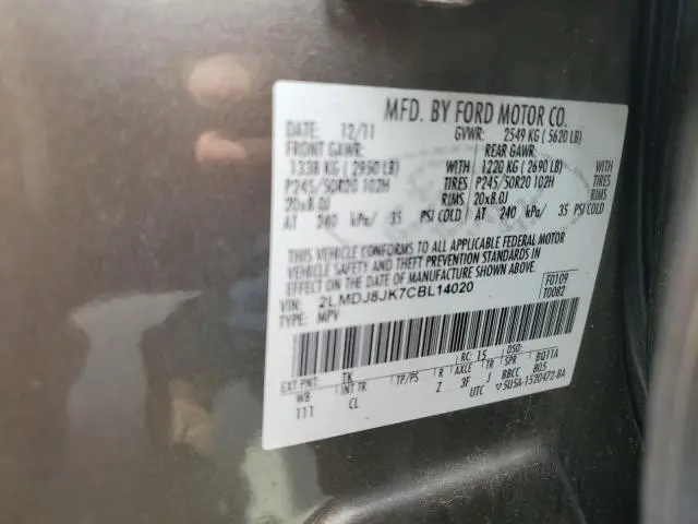 2012 LINCOLN MKX   