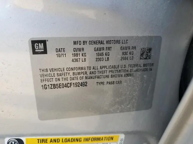 2012 CHEVROLET MALIBU LS  