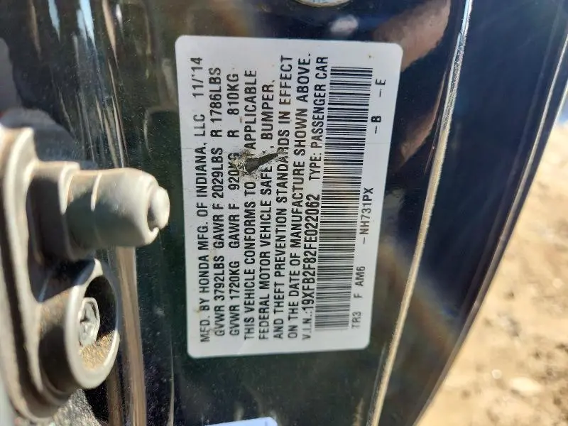 2015 HONDA CIVIC EX  