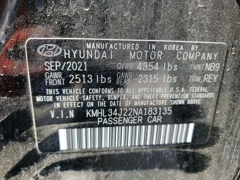 2022 HYUNDAI SONATA LIMITED  