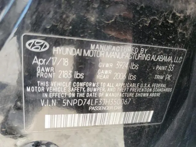 2018 HYUNDAI ELANTRA SE  