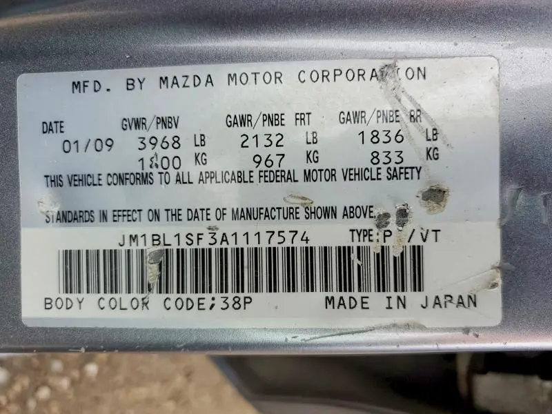 2010 MAZDA 3 GS  