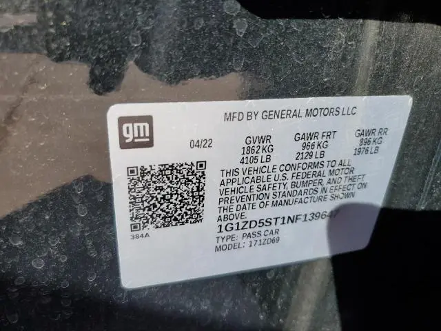 2022 CHEVROLET MALIBU LT  