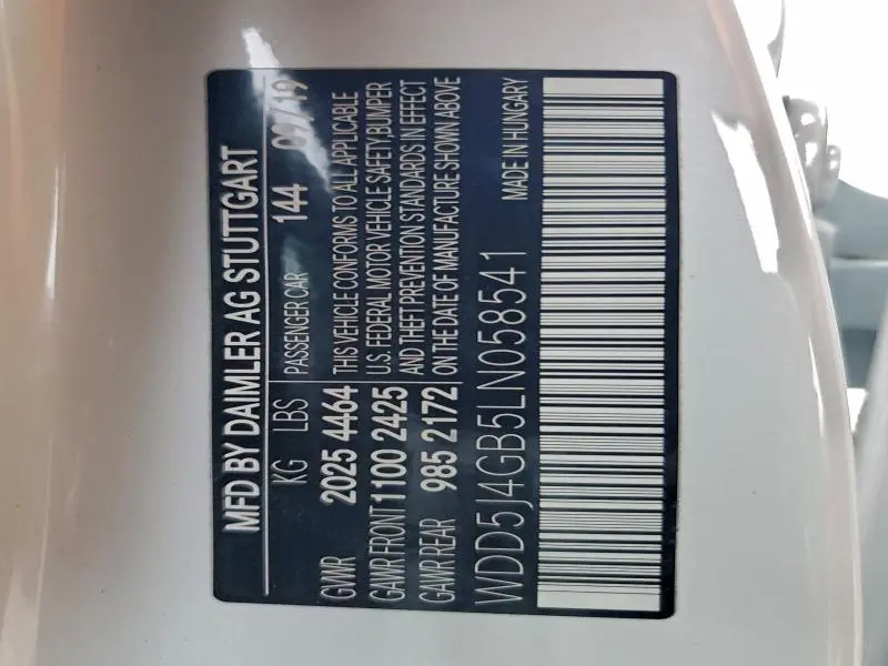 2020 MERCEDES-BENZ CLA 250  