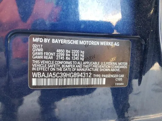 2017 BMW 530 I
